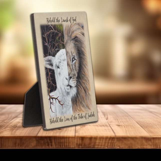 Lion and Lamb desktop plaque  (Creator Uploaded)