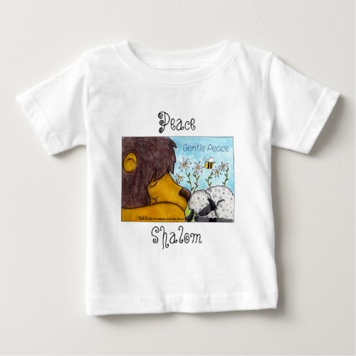 Lion and Lamb Gentle Peace Baby T_Shirt