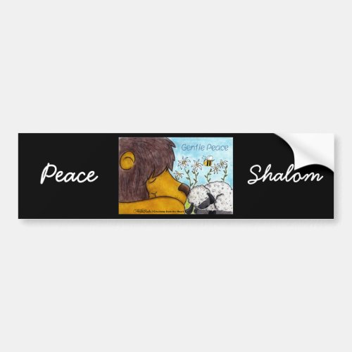 Lion and Lamb Gentle Peace Bumper Sticker