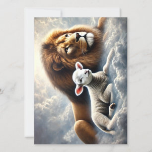 Lion and Lamb Greeting Card