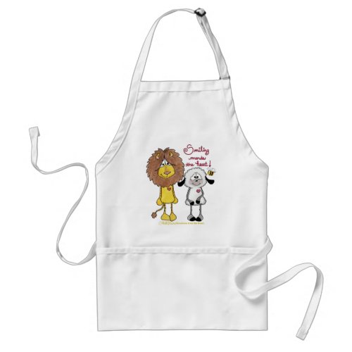 Lion and Lamb Heart Patches Adult Apron