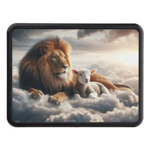 Lion and Lamb Hitch Cover