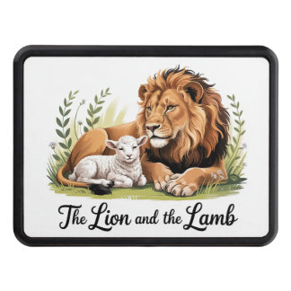 Lion and Lamb Hitch Cover