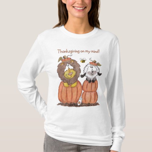 Lion and Lamb in Pumpkins T_Shirt