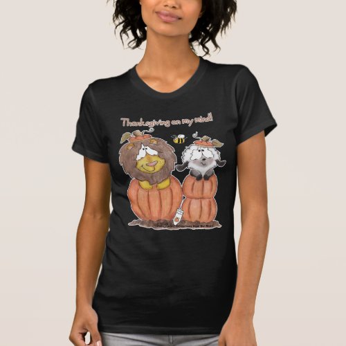 Lion and Lamb in Pumpkins T_Shirt