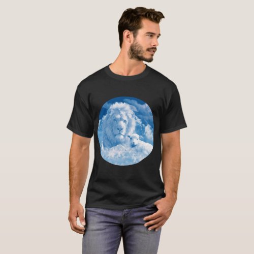 Lion and Lamb in the Clouds T_Shirt