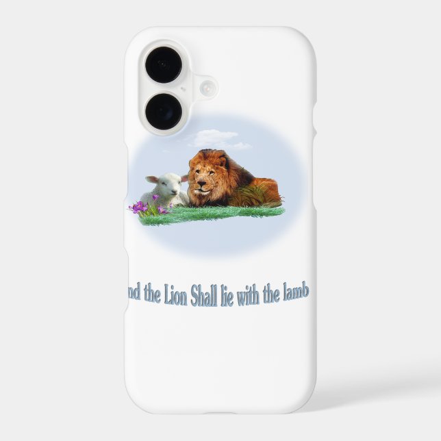 Lion and Lamb Iphone Case (Back)