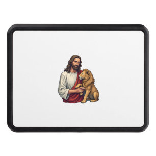 Lion And Lamb Jesus Engraved Faith Shirt 2 Hitch Cover