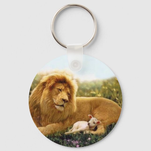 Lion and Lamb Keychain (Front)