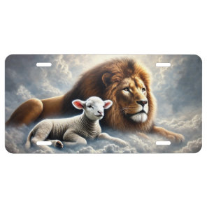 Lion and Lamb License Plate