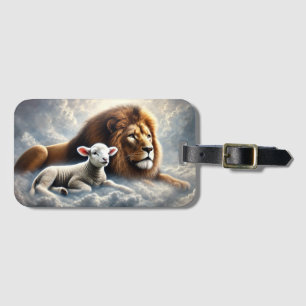 Lion and Lamb Luggage Tag