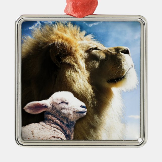 Lion and Lamb Ornament (Front)