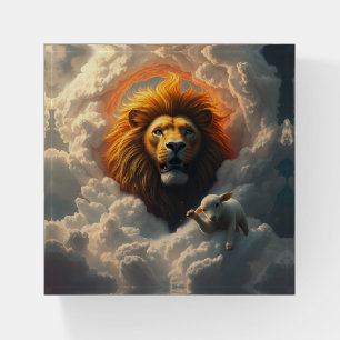 Lion and Lamb Paperweight