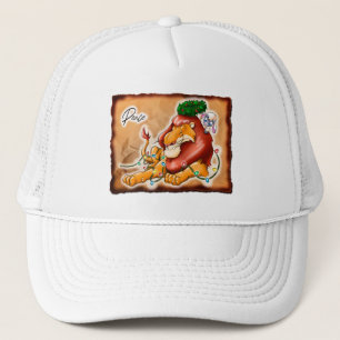 LION AND LAMB PEACE by Jeff Willis Art Trucker Hat