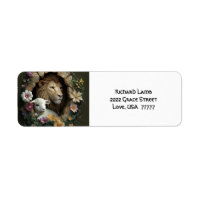 Lion and Lamb Peaceful Floral Stickers