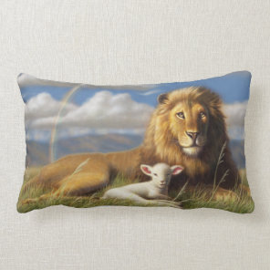 Lion and Lamb pillow