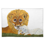 Lion And Lamb Placemat at Zazzle