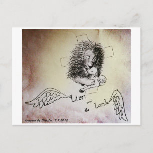 Lion and Lamb Postcard