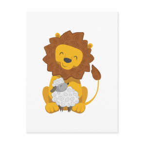 LION AND LAMB POSTCARD