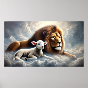 Lion and Lamb Poster
