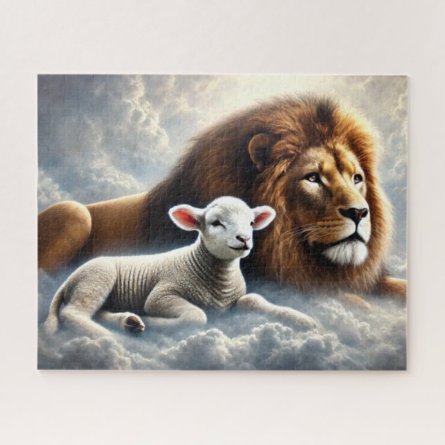 Lion and Lamb Puzzle (Horizontal)