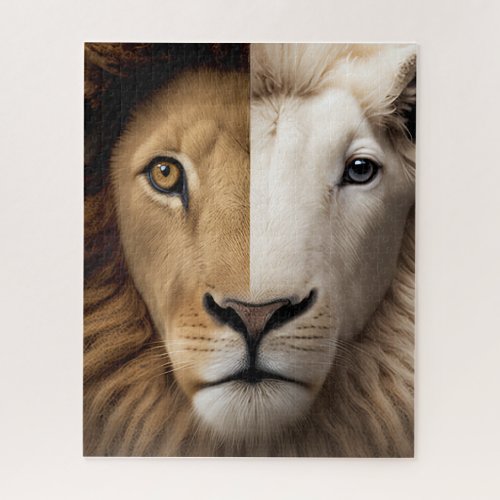 Lion and Lamb Puzzle In Like Lion Out Like Lamb Jigsaw Puzzle