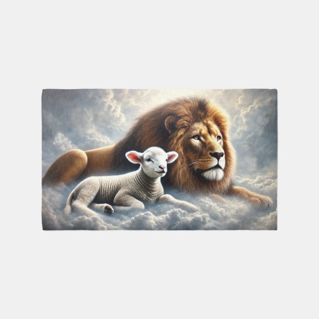 Lion and Lamb Rug (Front)