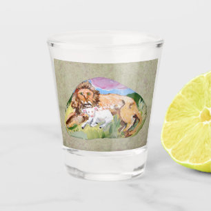 Lion 🦁 And Lamb 🐑 Shot Glass