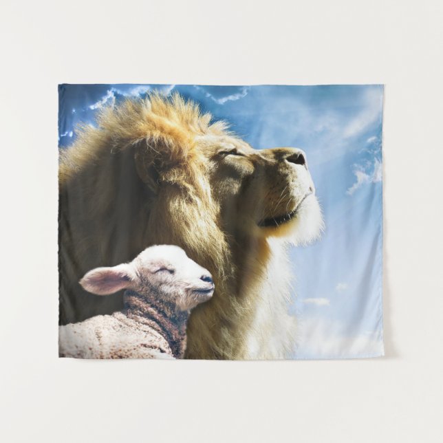 Lion and Lamb Tapestry (Front (Horizontal))