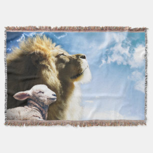 Lion and Lamb Throw Blanket