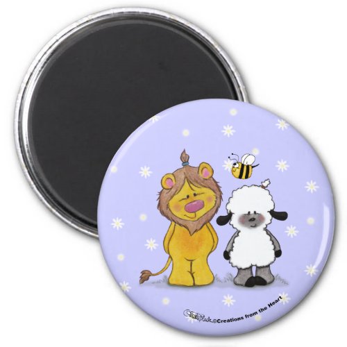 Lion and Lamb True Friends Magnet