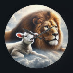 Lion and Lamb Wall Clock<br><div class="desc">lion and lamb wall clock</div>
