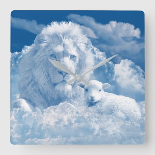 Lion and Lamb Wall Clock