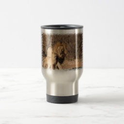 Lion and Lion Cub Travel Mug