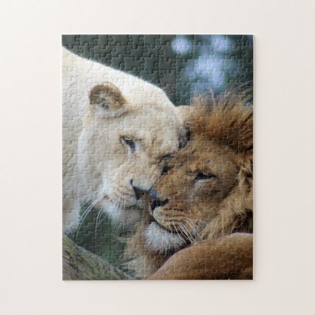Lion and Lioness Jigsaw Puzzle (Vertical)