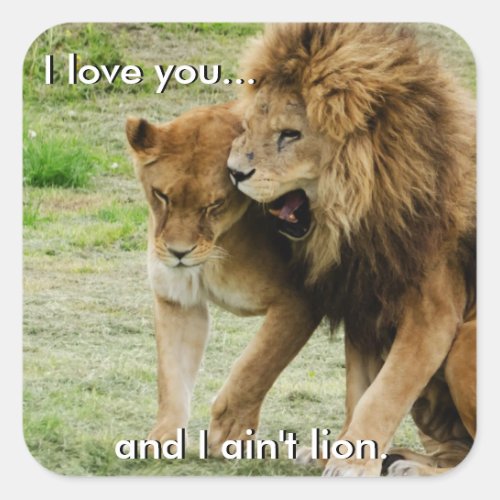 Lion and Lioness Sticker