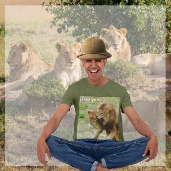 Lion And Lioness T-shirt by efhenneke at Zazzle