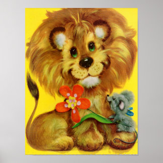 lion and mouse poster