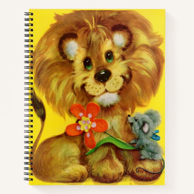 lion and mouse print notebook (Front)
