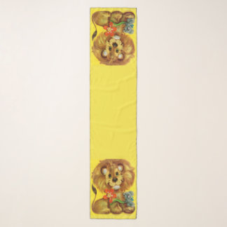 lion and mouse print scarf