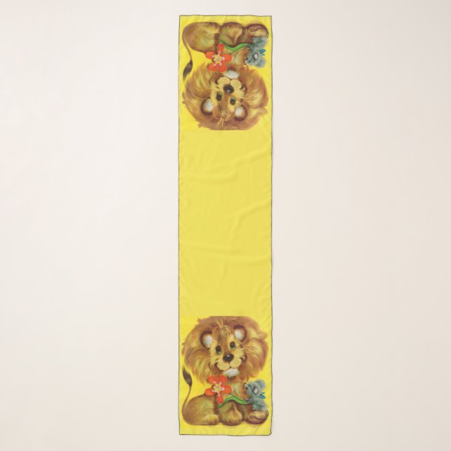 lion and mouse print scarf (Front)