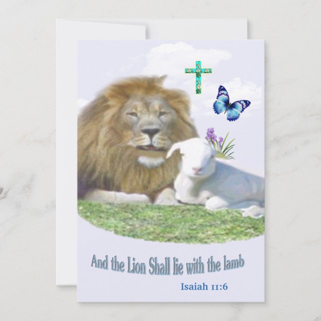 Lion and the lamb Bible verse (Front)