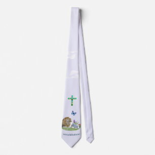 Lion and the lamb Bible verse Neck Tie