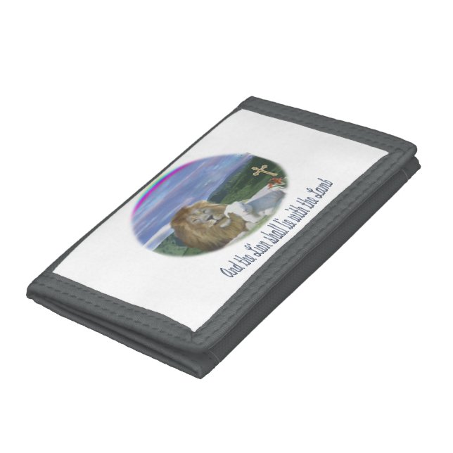 Lion and the lamb Bible verse Trifold Wallet (Bottom)