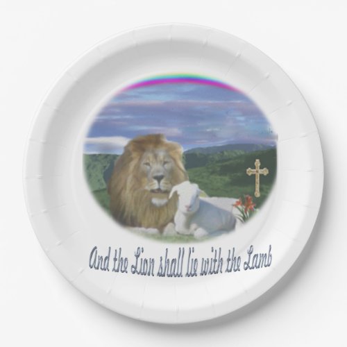 Lion and the lamb christian gifts paper plates