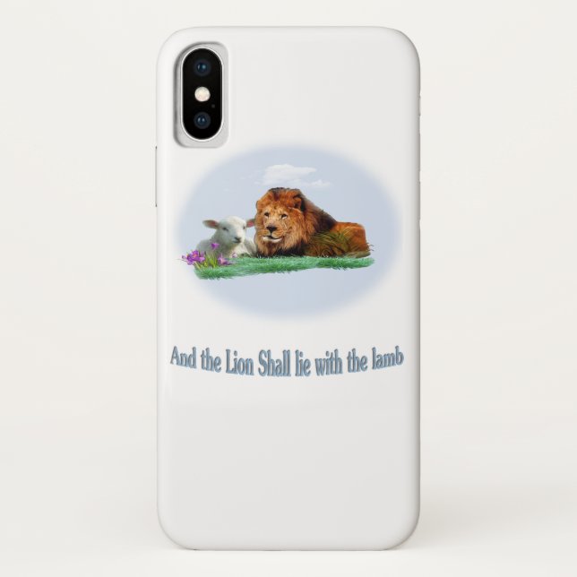 Lion and the Lamb Christian Phone case (Back)