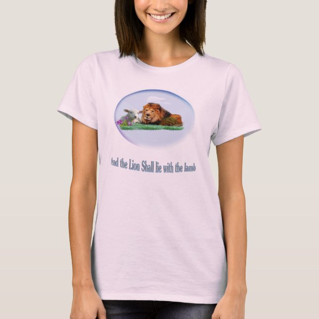 Lion and the lamb christian t-shirts (Front)