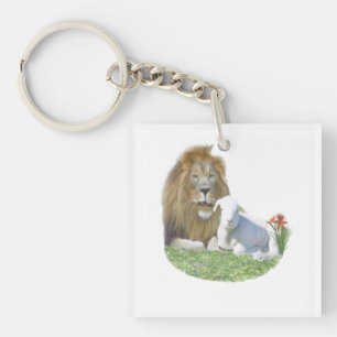 Lion and the Lamb Keychain
