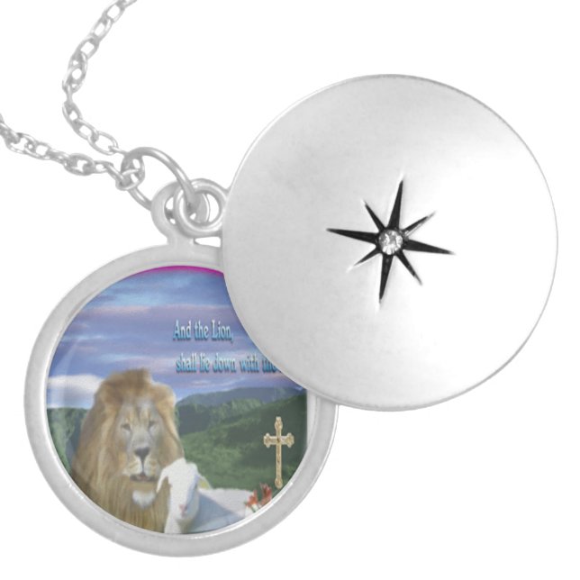 Lion and the Lamb products Locket Necklace (Front)
