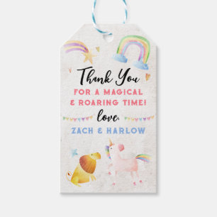 Lion and Unicorn Party Favor Gift Tags